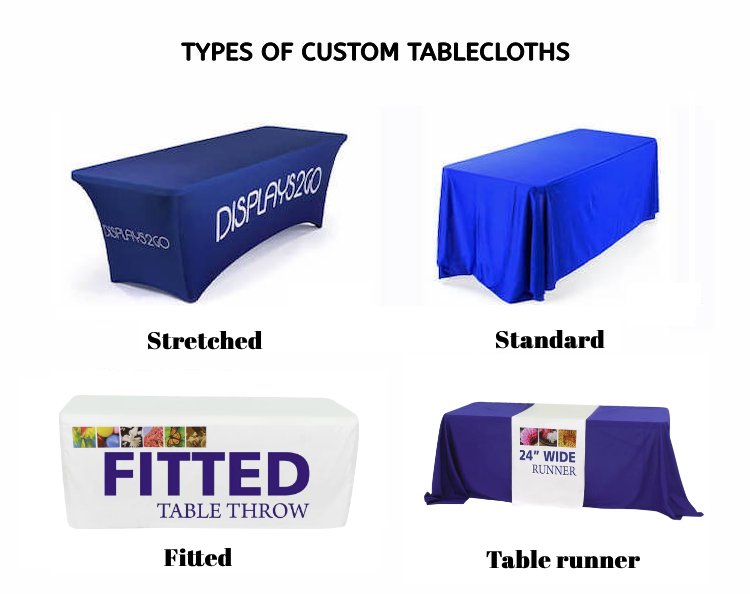 custom tablecloths wholesale types