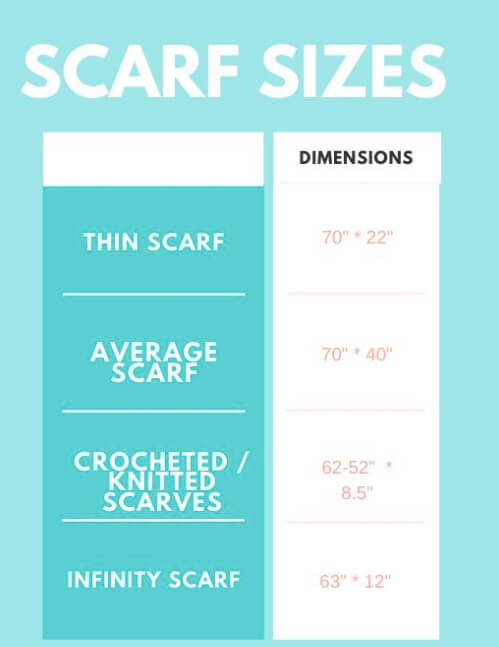 custom scarves size options