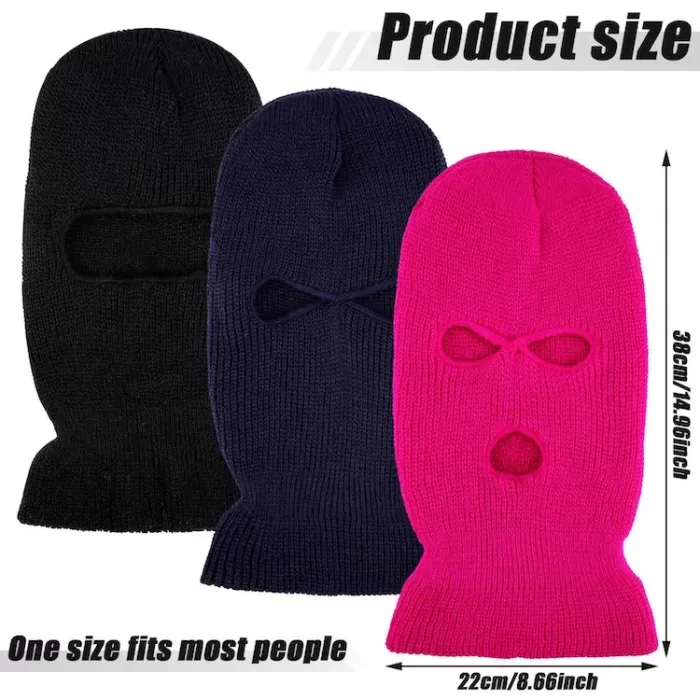 holes balaclava knitted custom logo full face ski distressed free pattern wholesale