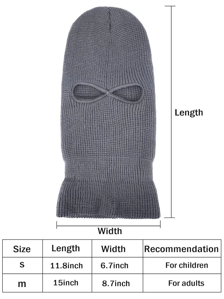 holes balaclava knitted custom logo full face ski distressed free pattern wholesale