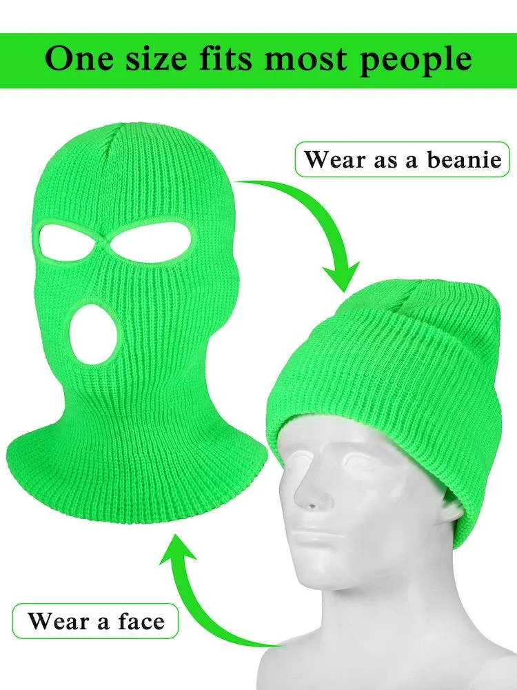 holes balaclava knitted custom logo full face ski distressed free pattern wholesale