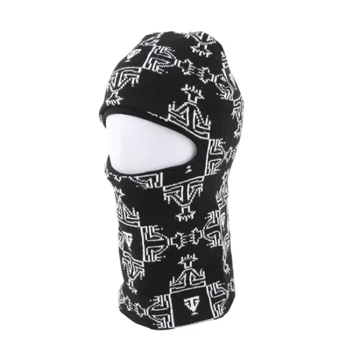 jacquard woven balaclava knitted custom logo full face ski distressed free pattern wholesale