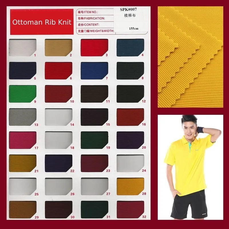 ottoman rib knit fabric colors for custom headwear and sweatshirts