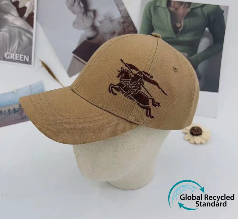 Eco Friendly Recycled Cotton Baseball Cap with Custom Logo Wholesale