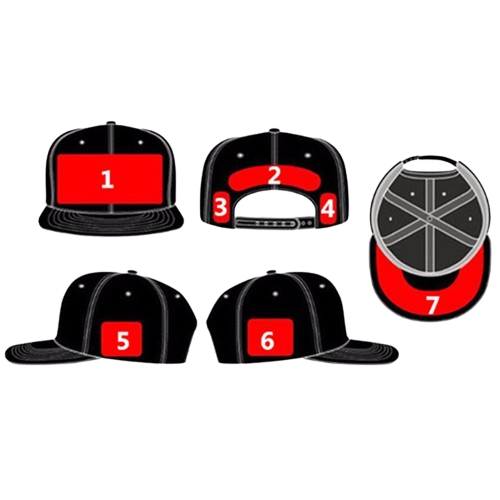 custom hat logo positions