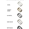 Metal buckle for caps color options w Logo Embossed, Laser, Print