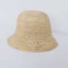 cloche hat custom made raffia straw natural bucket hat summer sun hat wholesale