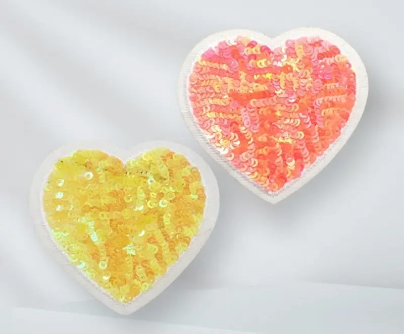 custom sequin embroidery patch for clothing and hat