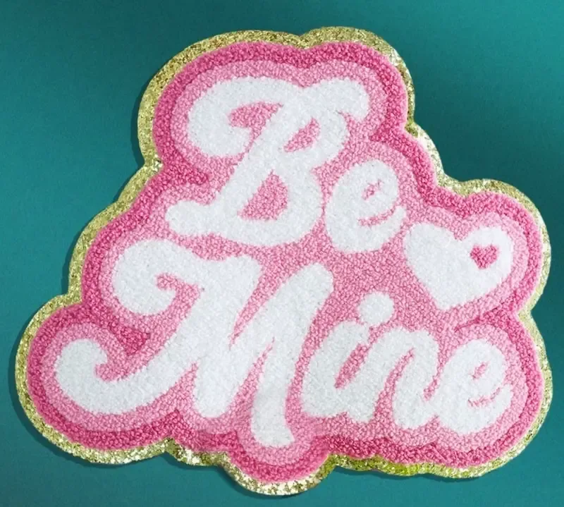 custom terry cloth embroidery patch for clothing and hats