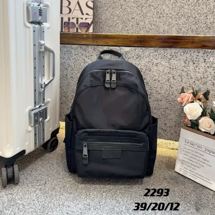 custom laptop backpack with leather patch