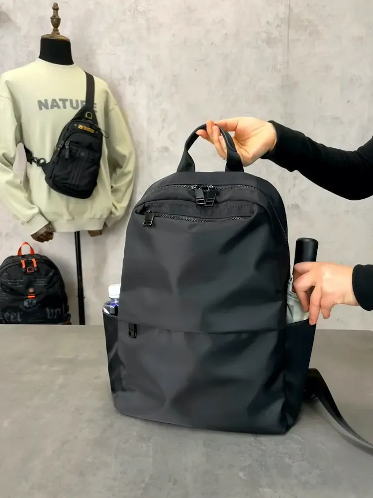 Minimalist Custom Backpack Wholesale black front