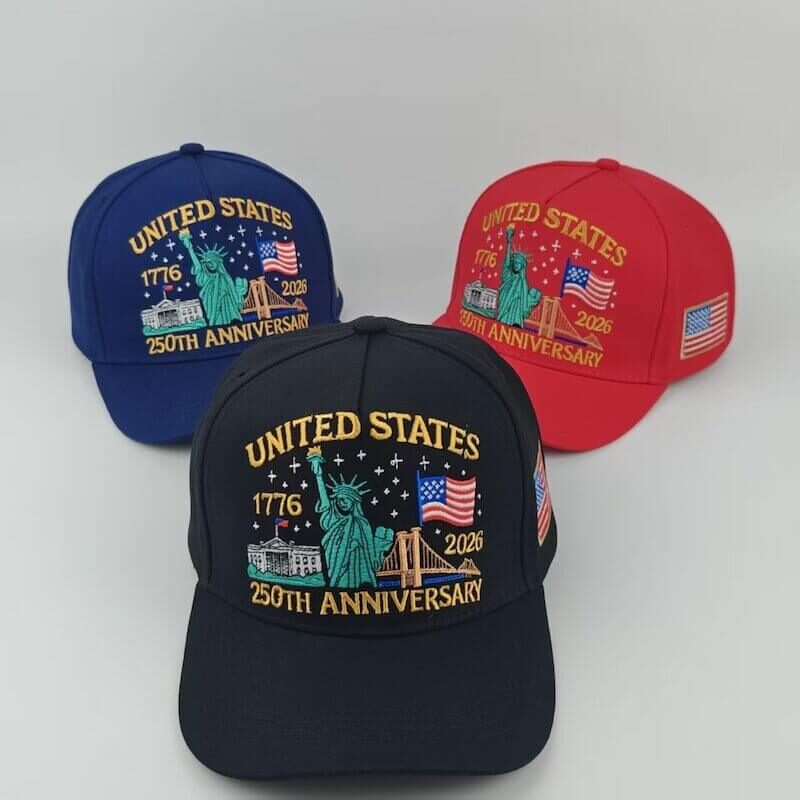 Cappello 250 Years Anniversary 1776-2026 USA Patriot