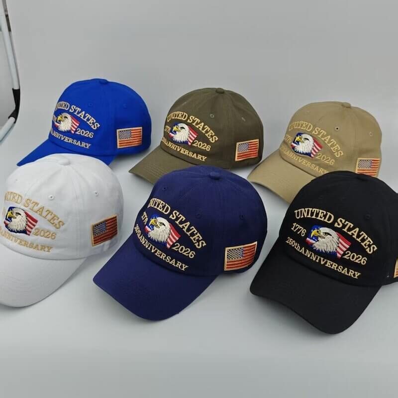 Casquette de baseball brodée avec drapeau des États-Unis, bleu marine