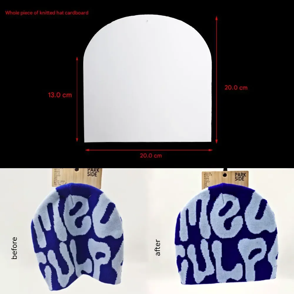 knit beanie cardboard insert custom size