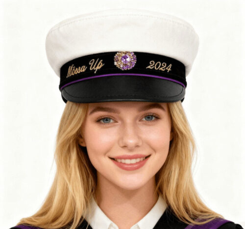 Custom Embroidered & Rhinestone Swedish High School Graduation Hats Wholesale ()