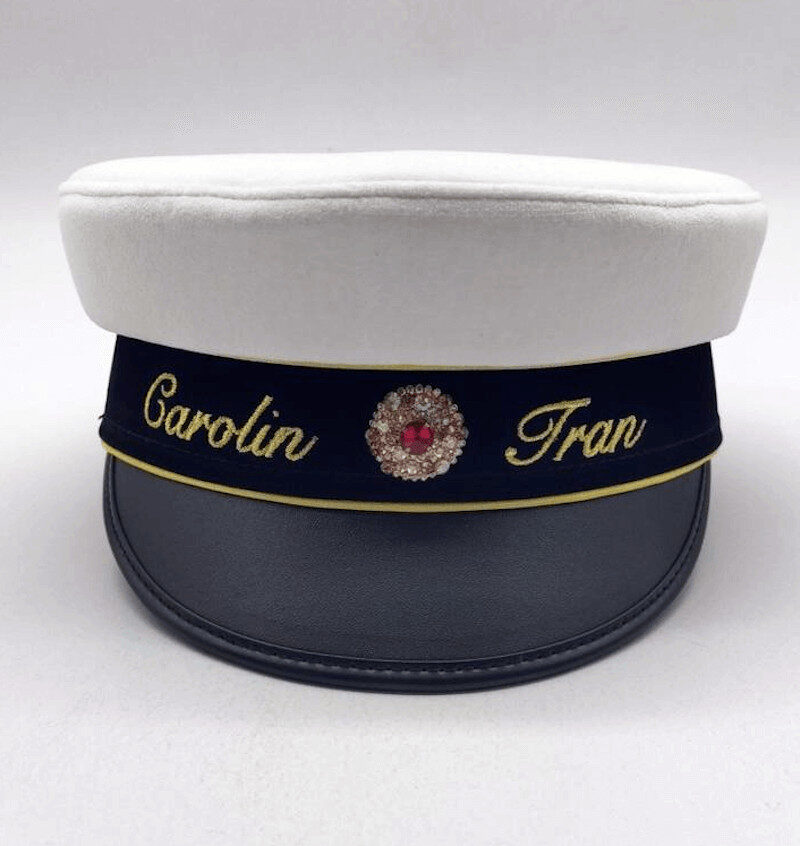 Custom Embroidered & Rhinestone Swedish High School Graduation Hats Wholesale