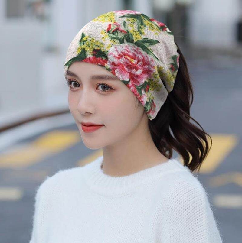 Custom Multi Wear Beanie Scarf Unisex Winter Convertible Hat & Neck Warmer Wholesale