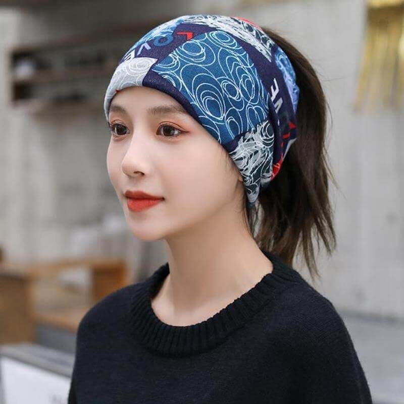 Custom Multi Wear Beanie Scarf Unisex Winter Convertible Hat & Neck Warmer Wholesale