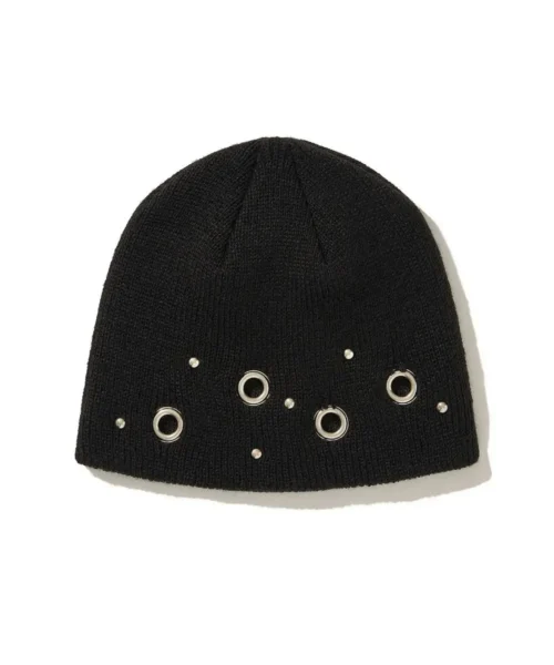 Custom Skull Beanie Wholesale – Metal Eyelet Knit Hat