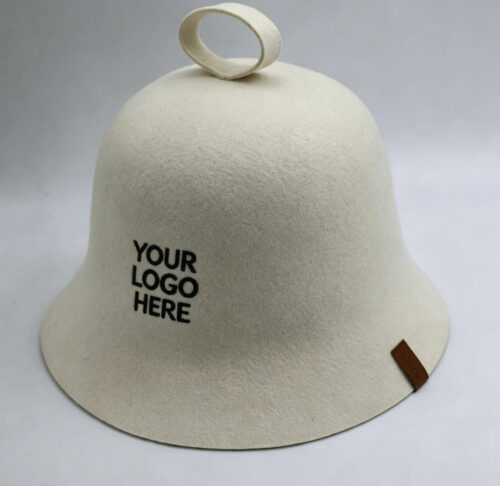 Custom wool sauna hats w logo embroidery wholesale