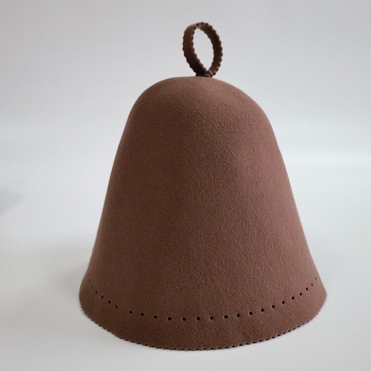 Custom wool sauna hats w logo embroidery wholesale