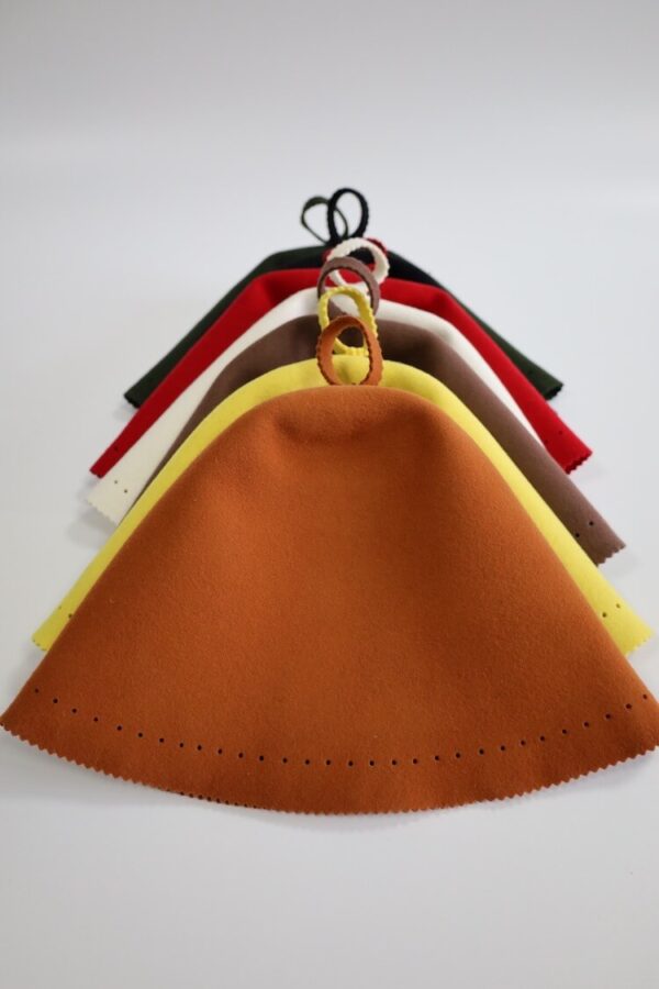 Gorros de sauna de lana personalizados con bordado de logotipo al por mayor Custom wool sauna hats w logo embroidery wholesale